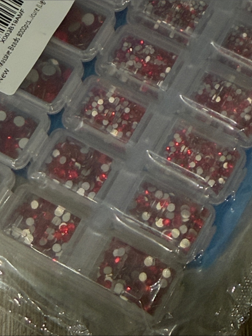 Red Rhinestones Light Siam 8000pc Set - Picture 5 of 8